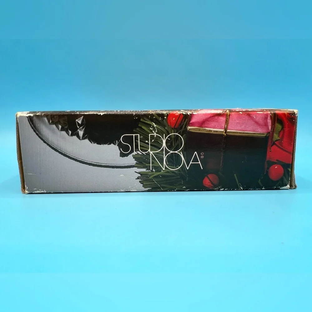 Studio Nova Glass Candy Serving Dish - Christmas Holly 6 1/2